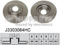 Disc frana PEUGEOT 307 3A C NIPPARTS J3303084HC