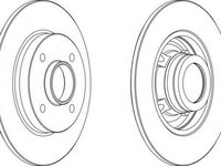 Disc frana PEUGEOT 307 (3A/C), PEUGEOT 307 SW (3H), PEUGEOT 307 CC (3B) - FERODO DDF1523