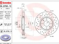 Disc frana PEUGEOT 307 CC (3B) (2003 - 2016) BREMBO 09.8760.1X