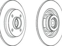 Disc frana PEUGEOT 307 CC (3B) (2003 - 2016) FERODO DDF1561-1 piesa NOUA