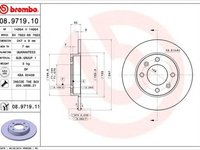 Disc frana PEUGEOT 307 CC 3B BREMBO 08971910