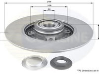 Disc frana PEUGEOT 307 Estate (3E) (2002 - 2016) COMLINE ADC3002