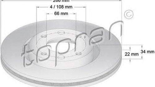 Disc frana PEUGEOT 307 SW 3H TOPRAN 720247