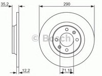 Disc frana PEUGEOT 308 (4A_, 4C_), PEUGEOT 308 CC, PEUGEOT 3008 - BOSCH 0 986 479 118