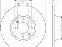 Disc frana PEUGEOT 308 CC, PEUGEOT 3008, Citroen C4 PALLAS limuzina - HELLA PAGID 8DD 355 117-291