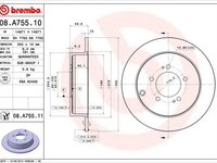 Disc frana PEUGEOT 4007 GP BREMBO 08A75511