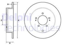 Disc frana PEUGEOT 4007 GP DELPHI BG4161