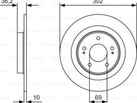 Disc frana PEUGEOT 4008 BOSCH 0 986 479 B04