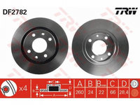 Disc frana Peugeot 406 (8B) 1995-2005 #2 09693210