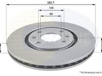 Disc frana PEUGEOT 406 (8B) (1995 - 2005) COMLINE ADC1509V