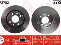 Disc frana PEUGEOT 406 (8B) - OEM - TRW: DF2782 - Cod intern: W02292668 - LIVRARE DIN STOC in 24 ore!!!