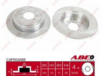 Disc frana PEUGEOT 406 8B Producator ABE C4P003ABE