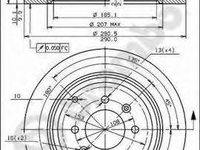 Disc frana PEUGEOT 406 limuzina (8B), PEUGEOT 406 Estate (8E/F), PEUGEOT 406 cupe (8C) - BREMBO 08.6931.10