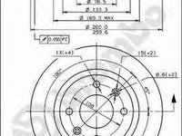 Disc frana PEUGEOT 406 limuzina (8B), PEUGEOT 406 Estate (8E/F) - BREMBO 09.6932.11