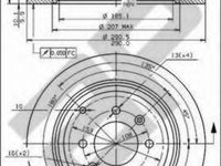 Disc frana PEUGEOT 406 limuzina (8B), PEUGEOT 406 Estate (8E/F), PEUGEOT 406 cupe (8C) - METZGER 14647