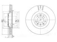 Disc frana PEUGEOT 407 6D DELPHI BG9844