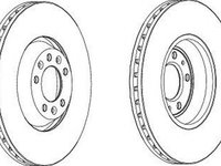 Disc frana PEUGEOT 407 cupe 6C FERODO DDF1274