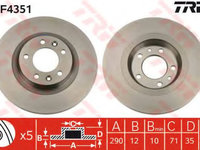 Disc frana PEUGEOT 407 SW (6E_) (2004 - 2020) TRW DF4351