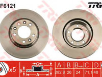 Disc frana PEUGEOT 508 (2010 - 2016) TRW DF6121