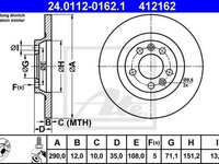 Disc frana PEUGEOT 508 ATE 24011201621