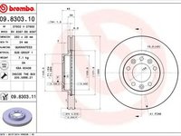 Disc frana PEUGEOT 508 SW BREMBO 09830311