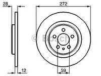 Disc frana PEUGEOT 607 (9D, 9U) - OEM - BOSCH: 0986479064|0 986 479 064 - Cod intern: W02652394 - LIVRARE DIN STOC in 24 ore!!!