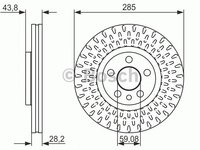 Disc frana PEUGEOT 607 (9D, 9U) - OEM - BOSCH: 0986479114|0 986 479 114 - Cod intern: W02652601 - LIVRARE DIN STOC in 24 ore!!!