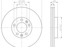 Disc frana PEUGEOT 607 limuzina (9D, 9U) - MINTEX MDC1494