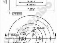 Disc frana PEUGEOT 607 limuzina (9D, 9U), PEUGEOT 407 limuzina (6D_), PEUGEOT 407 SW (6E_) - BREMBO 08.8682.10