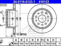 Disc frana PEUGEOT BOXER bus (2006 - 2016) ATE 24.0116-0123.1 piesa NOUA