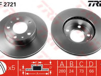 Disc frana PEUGEOT BOXER bus (2006 - 2020) TRW DF2721