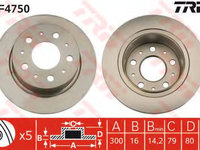 Disc frana PEUGEOT BOXER bus (2006 - 2020) TRW DF4750