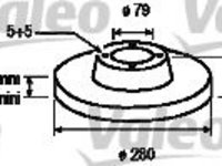 Disc frana PEUGEOT BOXER bus (2006 - 2020) VALEO 197097