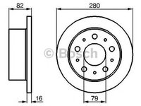 Disc frana PEUGEOT BOXER bus 244 Z BOSCH 0986479066