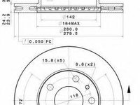 Disc frana PEUGEOT BOXER bus (244, Z_), PEUGEOT BOXER caroserie (244), FIAT DUCATO bus (244, Z_) - BREMBO 09.8931.20