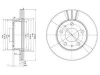 Disc frana PEUGEOT BOXER caroserie 244 DELPHI BG2847