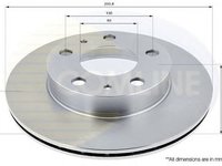 Disc frana PEUGEOT BOXER platou sasiu 244 COMLINE ADC1536V