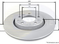 Disc frana PEUGEOT EXPERT platou / sasiu (2007 - 2016) COMLINE ADC1580V