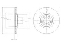 Disc frana PEUGEOT RCZ (2010 - 2016) DELPHI BG4457