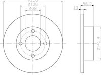 Disc frana plin punte fata AUDI 80 B4 Avant (8C5) (An fabricatie 09.1991 - 01.1996, 75 - 90 CP, Diesel, Benzina) - Cod intern: W20113365 - LIVRARE DIN STOC in 24 ore!!!