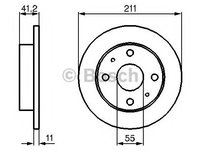 Disc frana plin punte fata DAIHATSU Cuore/Mira V (L7) (An fabricatie 11.1998 - 02.2003, 54 - 58 CP, Benzina) - Cod intern: W20141114 - LIVRARE DIN STOC in 24 ore!!!