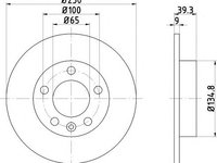 Disc frana plin punte spate AUDI A3 Hatchback (8L1) (An fabricatie 09.1996 - 05.2003, 90 - 180 CP, Diesel, Benzina) - OEM - MEYLE ORIGINAL GERMANY: 1155230037|115 523 0037 - LIVRARE DIN STOC in 24 ore!!!