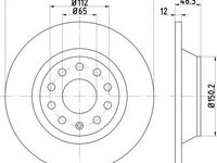 Disc frana plin punte spate AUDI A3 Hatchback (8P1) (An fabricatie 05.2003 - 08.2012, 90 - 265 CP, Diesel, Benzina, Benzina/Etanol) - Cod intern: W20113396 - LIVRARE DIN STOC in 24 ore!!!