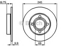 Disc frana plin punte spate AUDI Coupe B2 (81, 85) (An fabricatie 10.1984 - 10.1988, 120 - 136 CP, Benzina) - OEM - MAXGEAR: 19-1208 - LIVRARE DIN STOC in 24 ore!!!