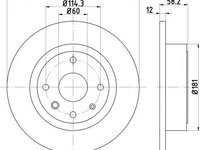 Disc frana plin punte spate CHEVROLET Epica Saloon (An fabricatie 01.2005 - ..., 128 - 156 CP, Diesel, Benzina) - Cod intern: W20113682 - LIVRARE DIN STOC in 24 ore!!!