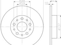 Disc frana plin punte spate FIAT Tipo Hatchback (356) (An fabricatie 03.2016 - ..., 95 - 131 CP, Diesel, Benzina) - Cod intern: W20141291 - LIVRARE DIN STOC in 24 ore!!!