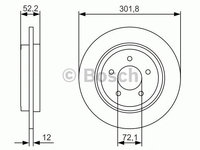 Disc frana plin punte spate FORD USA Escape II (An fabricatie 08.2007 - 12.2012, 150 CP, Benzina) - OEM - MAXGEAR: 19-4740 - LIVRARE DIN STOC in 24 ore!!!