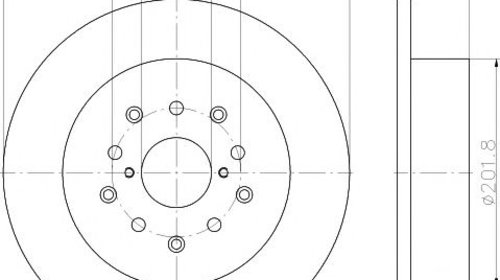 Disc frana plin punte spate LEXUS GS II (S16)