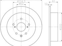 Disc frana plin punte spate LEXUS IS II Saloon (XE20) (An fabricatie 08.2005 - 04.2013, 150 - 318 CP, Diesel, Benzina) - Cod intern: W20140970 - LIVRARE DIN STOC in 24 ore!!!