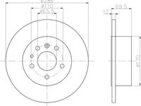 Disc frana plin punte spate OPEL Omega B Caravan (V94) (An fabricatie 03.1994 - 07.2003, 101 - 218 CP, Diesel, Benzina) - OEM - MEYLE ORIGINAL GERMANY: 6155236008|615 523 6008 - LIVRARE DIN STOC in 24 ore!!!